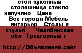 стол кухонный столешница стекло капучино › Цена ­ 12 000 - Все города Мебель, интерьер » Столы и стулья   . Челябинская обл.,Трехгорный г.